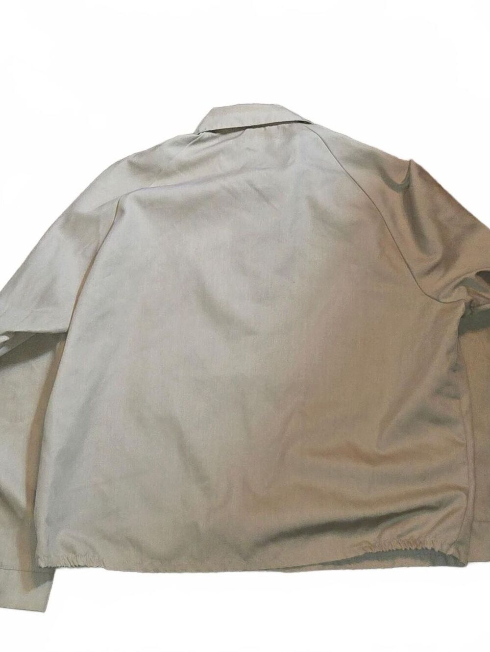 Vintage 1980s AT&T Work Jacket Men's XL Beige Bomber Harrington Style Retro - Picture 3 of 8